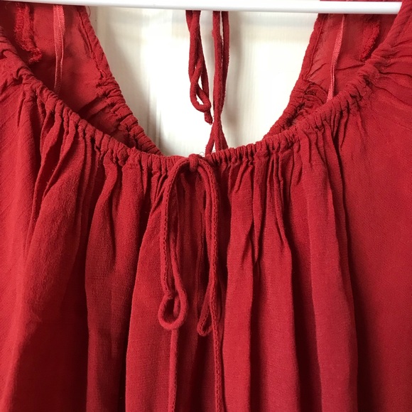 Orange off shoulder Zara top - Picture 4 of 5